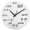 ウォールクロッククリエイティブリビングルームクロックパーソナライズされた数学的装飾木製シンプルな時計。