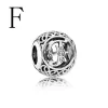 För Pandora Charms Authentic 925 Silver Pärlor Nya europeiska A-Z Inledande brev DIY-pärlor