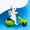 Pins Brooches Wuli baby Enamel Rabbit Riding Bicycle Carrying Basket Travel Animal Cute Women's Brooch Jewelry Gift G230529