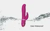 Silikonstötande dubbelstimulerande vibrator för vuxna kvinnor Stimulatorleksaker Klitorismassage dagligen vattentät magnetisk USB-laddare RC078