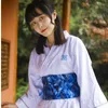 Etnik Giyim Bahar Japon Kimono Geleneksel Kadın Yukata Batah Ev Servisi Harajuku Beyaz Spa Tatil Çift Nightgown ile Kemer