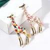 Femmes couleur or girafe broches mignon coloré Animal broche broche mode bijoux cadeau exquis Broches pour les enfants