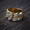 Eheringe Luxus Gold Strass Kristall Hohl Paar Für Männer Frauen Modeschmuck Anillos Aussage Ring Zubehör