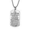 Other Jewelry Sets To My Son Daughter Love Mom Dad Necklaces Keychain Stainless Steel Dog Tag Letter Pendant Beaded Chains For Women Dhgzr