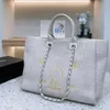 Borsa da spiaggia con perle ricamate a mano da donna di lusso Zaini grandi e piccoli Zaino con catena in tela Borse da sera Aqsh factory store usa vendita