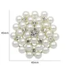 Pins Brooches Classic simulated pearl flower and crystal rhinestone brooch for DIY wedding bouquets or cakes G230529