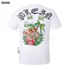 Plein Bear Camiseta Mens Designer Camisetas Marca Roupas PP Crânios Homens T-shirt Em Torno Do Pescoço Ss Hawaii Hip Hop Camiseta Top Tees 161327