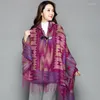 Écharpes Népal Style National Cachemire Pashmina Furcal Châle Poncho À Capuche Femme Wrap Voyage Po Couverture