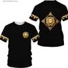 T-shirt da uomo New 3D Golden Chain Print T-shirt di marca barocca 2022 Summer Style Manica corta Luxury Royal Abbigliamento da uomo Hip Hop Tops Tees T230601