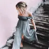 Vestidos casuales Vestido de mezclilla con parte superior de tubo para mujer Falda larga elástica degradada Moda para mujer Ropa de pecho envuelta sexy elástica