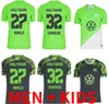 2023 2024 Wolfsburg Home Away Soccer Jerseys 23 24 Steffen Weghorst Malli Camacho Ginczek Brekalo Football Derts Men Kids Kit