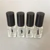 Analizzatore 30 pz/lotto 5ml Bottiglie Vuote di Smalto Quadrato e Piccolo Pennello Contenitore per Nail Art Contenitore per Olio per Unghie in Vetro Trasparente Smalto