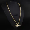 Pendant Necklaces Fashion Choker Necklaces Women Gun Pendant Crystal Rhinestone Men Punk Water Wave Chain Jewelry Gift 2022 Creative Alloy 51-80cm J230601