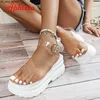 Sandalias Aphixta Summer Cool Zapatos de plataforma transparentes Sandalias de mujer Altura Increaming Hebilla Suela gruesa Toboganes de playa Tallas grandes 43 J230601