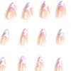 Fałszywe paznokcie fioletowe plamki migdałowe fałszywe długi pras