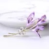 Strass Tulp Broche Luxe Rode Roos Bloem Broches Voor Vrouwen Boeket Reversspeldjes Bruiloft Sieraden Gift