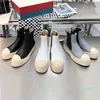 Botas de moda feminina designer Marn couro clássico confortável aumento antiderrapante preto branco cinza outono e inverno Chelsea