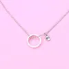 Pendant Necklaces 3 Pcs/set Alloy Letter Drop Oil Ring Forever Friends BFF Rings Trendy Gifts For Sisters Children Dropship