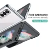 Lyxplätering Transparent Vogue -telefonfodral för Samsung Galaxy Folding Z Fold3 Fold4 5G Dålig Ultra Thin Full Protective Soft Bumper Clear Membran Fold Shell