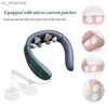 CkeyiN 9D Électrique TENS Pulse Neck Massager Chaleur Rechargeable Vertèbre Cervicale Relax Soulagement De La Douleur Pétrissage Massage Électrode Pad L230523