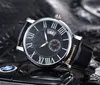 Luxury high-end men's quartz watch, calf leather strap, luminous waterproof watch, fashionable and trendy high-quality men's watch