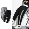 Pantalon Homme DEEPTOWN Waffle Harem Pantalon Décontracté Homme Coupe Ample Streetwear Noir Gris Côté Rayé Jogging Hip Hop Mode 4XL