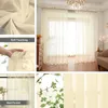 Cortina Yeahmart 30% Sombreamento Cortinas transparentes brancas sólidas Para sala de estar Decoração Janela Cozinha Moderno Tule Voile Pano