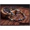 Perlé De Mode Bohème Colorf Bracelet En Pierre De Lave Pour Les Femmes Et Les Hommes Bijoux Armure En Cuir Huile Essentielle Diffuseur Drop Delivery Brace Dh4Om