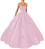 Robes De Quinceanera Princesse Spaghetti Strap Appliques Robe De Bal En Satin À Lacets Poches Avec Plus La Taille Sweet 16 Débutante Fête D'anniversaire Vestidos De 15 Anos 143