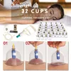 Massager 32pcs Suction Cup Vacuum Cupping Set Massage Jars Vacuum Cans Acupuncture Vacuum Massage Relax Therapy Pain Relief Health Care