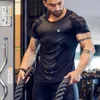 Męskie koszulki Kompresja Szybka sucha koszulka Mężczyźni Running Sport T-shirt Chuda koszula z krótkim rękawem Męska fitness Workbuilding Trening T-shirt T230601