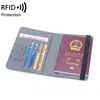 Miyin 2022 Travel PU Skórzane paszport uchwyt karty Portfel Porta Porta Pasaporte Niestandardowa sublimacja uchwyty paszportowe RFID