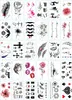 Tatouages ​​30pcs / set sexy tatouage temporaire autocollant art du corps alphabet fleur de couronne petite conception de motif conception imperméable faux tatoo pour hommes femmes