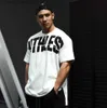 Мужские футболки Мужчина футболка с рукавом для рукава на плечо свободные хип-хоп рубашка мужчина тренировок в спортзале уличная одежда Harajuku Tee Рубашки T230601