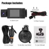 2.0 inch Auto DVR 3 Kanalen Dash Cam vedio recorder Black Box Dual Lens DVR met Achteruitrijcamera Loop Recording groothoeklens S11