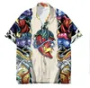 Heren Casual Shirts Vintage Japanse Opera Ghost Hawaiian Festival Summer Beach Short Sleeve Vacation Plus Size