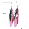 Charm Bohemian Tassel örhängen Rispärlor Feather Womens Fashion Accessoarer Drop Delivery Jewelry DHPW7