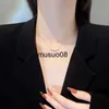 Kolye Kolyeler Kore Moda Transfer Altın Fasulye Kadınlar İçin Yaka Kolye Basit Boncuklu Kolye Paslanmaz Çelik Takı Yakalamaları J230601