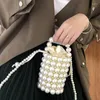 イブニングバッグ女性向け贅沢な織物パール2023ビーズフラップボックスクラッチ財布とハンドバッグレディースミニクロスボディバッグ