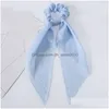 Haar Elastiekjes Zomer Effen Kleur Stropdassen Scrunchies Beautif Elastiek Lang Lint Paardenstaart Houder Sjaal Vers Drop Levering Sieraden H Dhby0