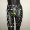 Юбки Taruxy Athestone Плетеное вырез мини -вырез для женщин летние пляжные малышки сексуальные юбки клуб мода металлическая короткая женщина