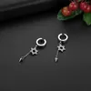 Boucles d'oreilles pendantes BONISKISS tendance étoile à cinq branches chaîne en acier inoxydable non perçant géométrie neutre boucle d'oreille triangle bijoux cadeaux