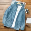 Men's Jackets Men Sunscreen Coat Thin Zipper Closure Solid Color Summer Outdoor Sports Sun Protection Hooded Jacket Daily Wear