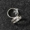 70% off designer jewelry bracelet necklace fearless couple Sterling Ring 6mm trend flower bird blind for love men women pair ring