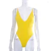 Maiô feminino Body feminino corte alto maiô de uma peça tanga sem costas maiô monokini brasileiro