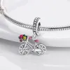 Für Pandora-Charms authentische 925er-Silberperlen, Perlen-Flugzeug-Koffer-Heißluftballon-Armband-Charm