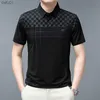 Browon 2023 Summer T Shirt Men Tees Fashion Plaid Druku