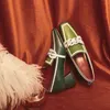 Sapatos femininos de salto alto grosso verão salto médio mocassins de couro sem cadarço casuais vintage luxo dedo do pé quadrado feminino sapatos de terno 2022