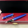 Högklassig CA -serie Silver Metal Rollerball Pen Luxury Writing Stationery Gift Office School Supplies Gel Pennor With Gem