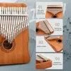 Finger piano 17 notes front opening kalimba ebony thumb piano musical instrument with piano case